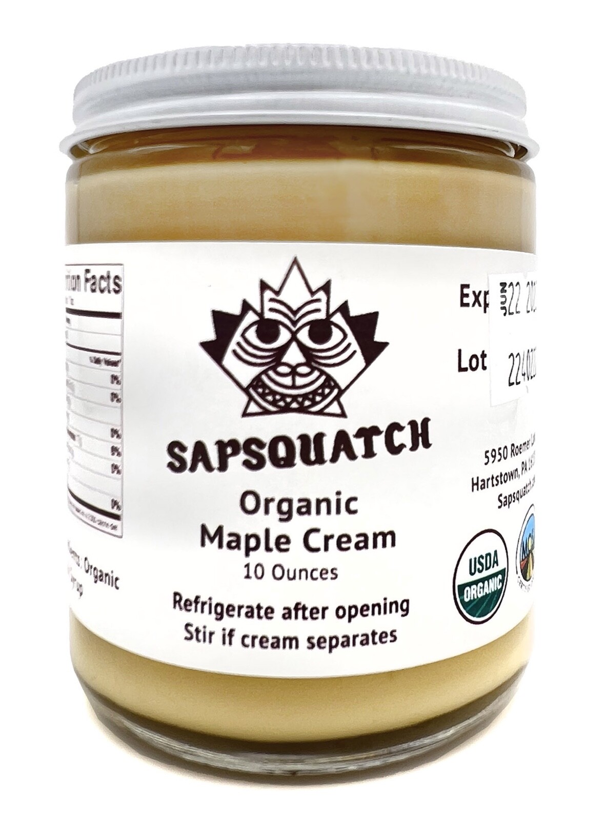 Sapsquatch Organic Maple Cream - Pure Maple Cream Butter Spread