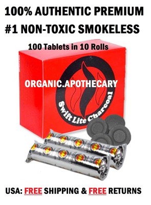 #1 BEST LARGE 40mm Charcoal Tablets Incense Hookah 1 2 3 4 5 6 10 Shisha 100 Pc
