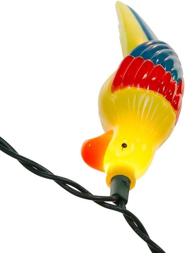 Kurt Adler (#UL0137) 10 UL Parrot Light Set, 11.5 feet long
