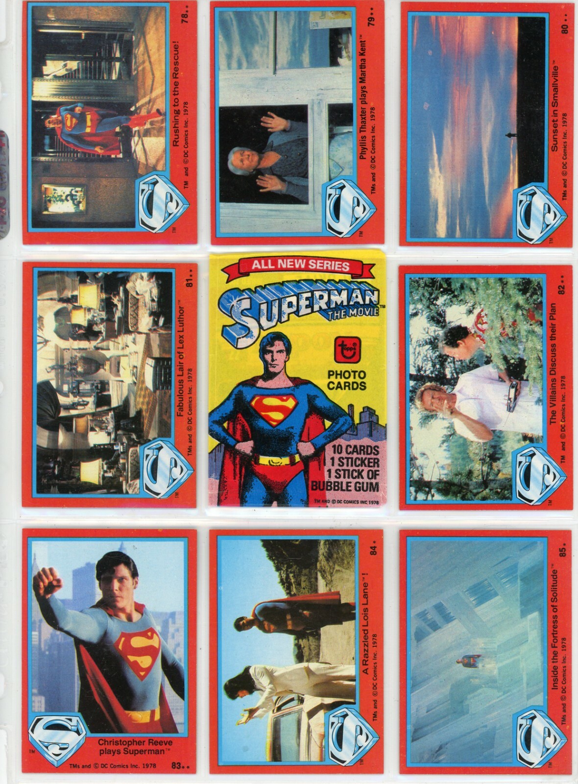 1978'米国ヴィンテージシーツ2枚、枕カバー スーパーマン Superman