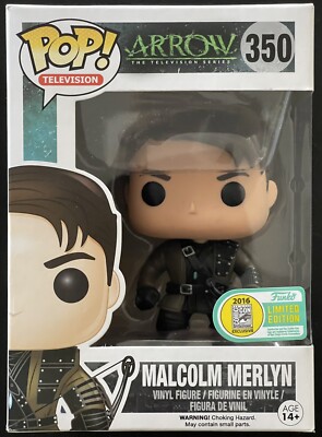 SDCC 2016 Funko Pop Arrow Malcolm Merlyn #350 Official Convention Sticker!