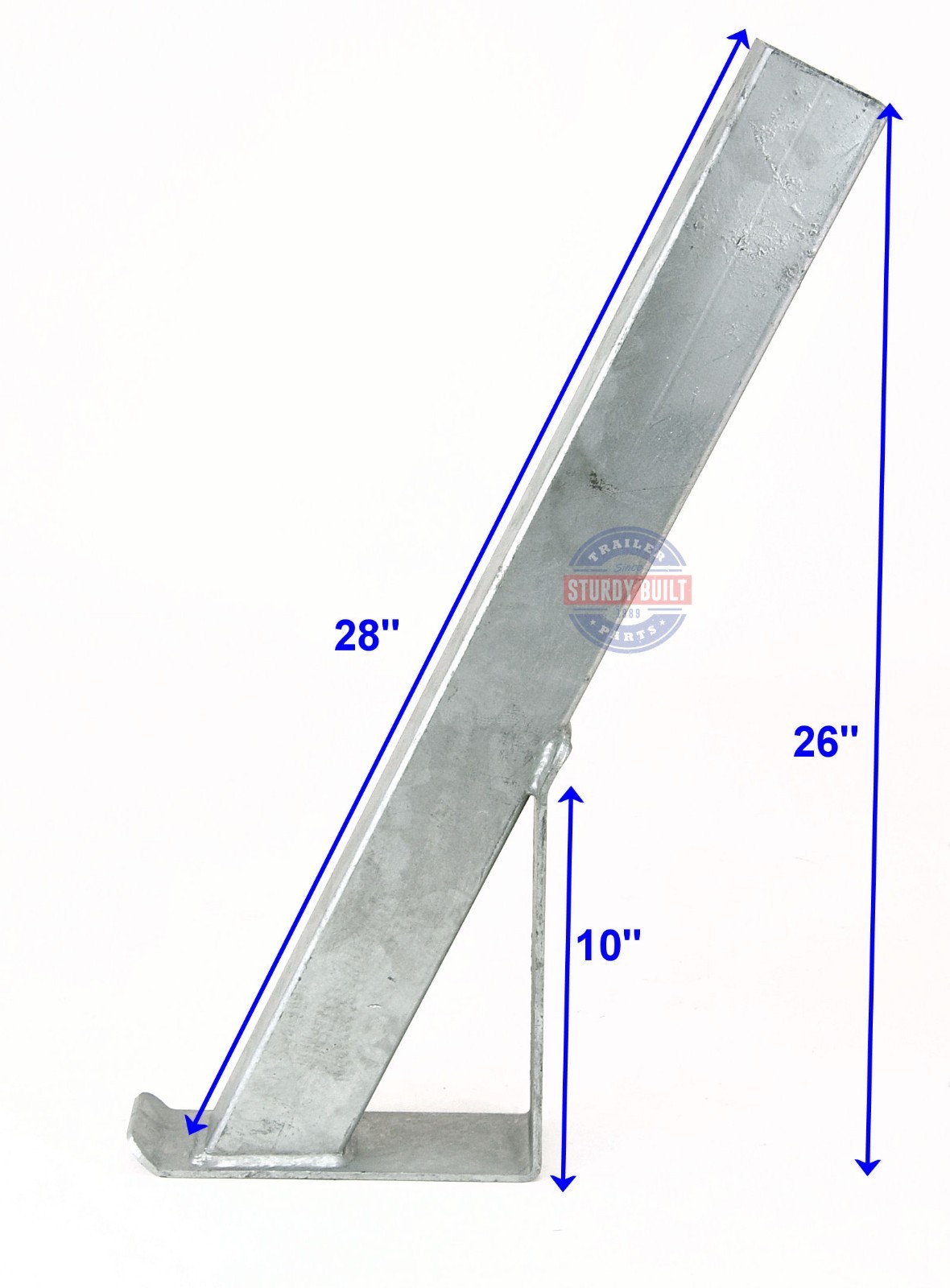 Boat Trailer Winch Mount Post 2" x 3" x 28" Tall Galvanized Bow Stand