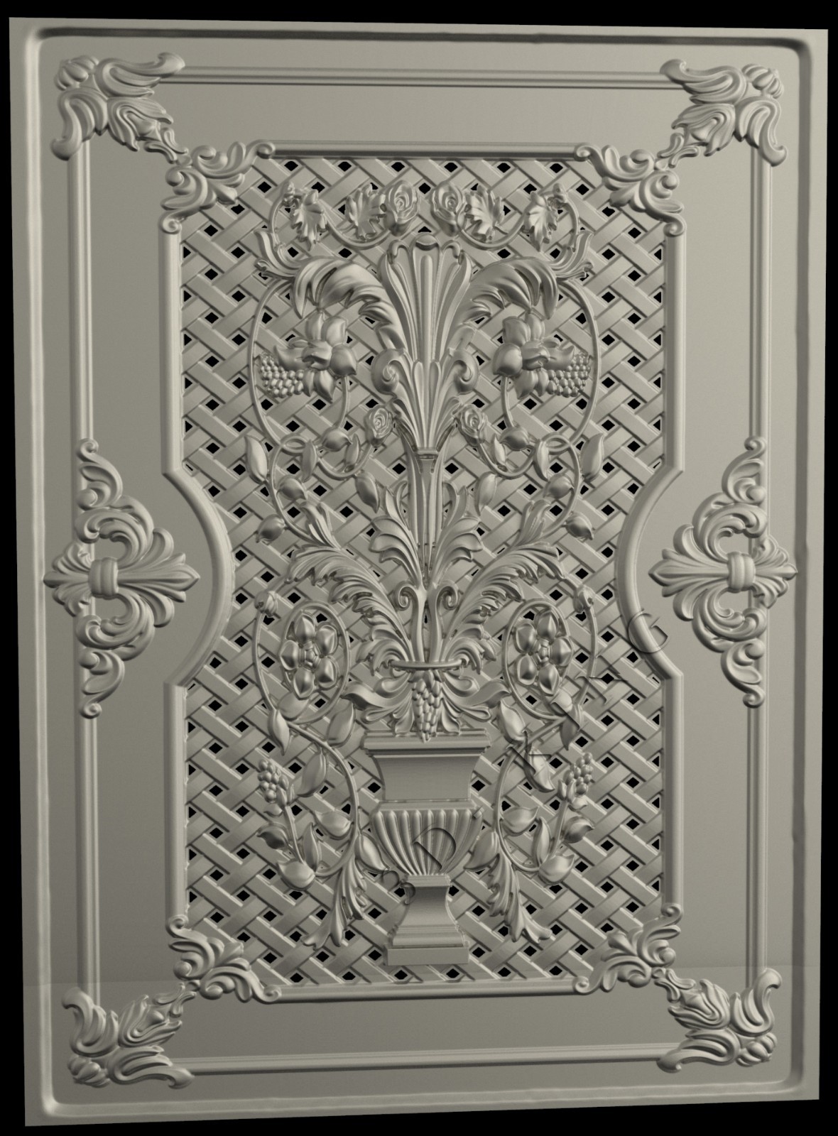 15 PCS 3D STL Model DECORATIVE PANELS 1 for CNC Router Aspire Engraver Cut 3D