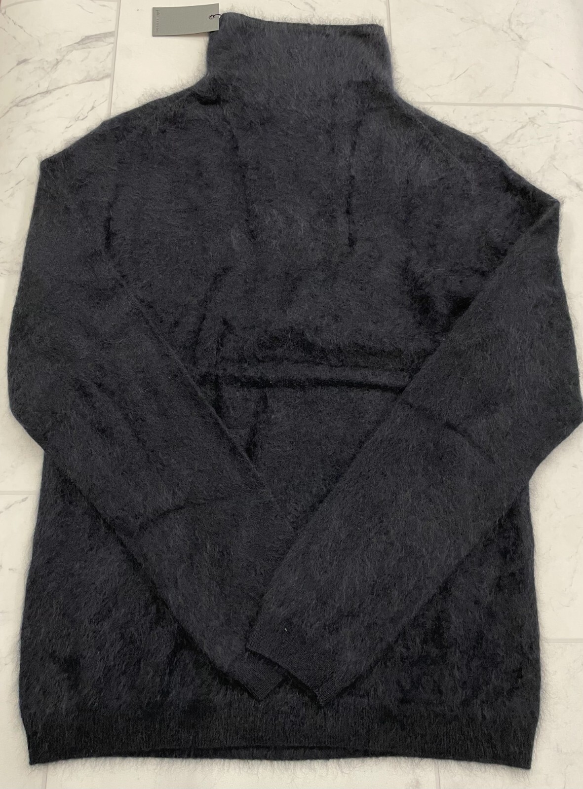 Pre-owned John Varvatos $598  Solano Mock Neck In Black Size: Large