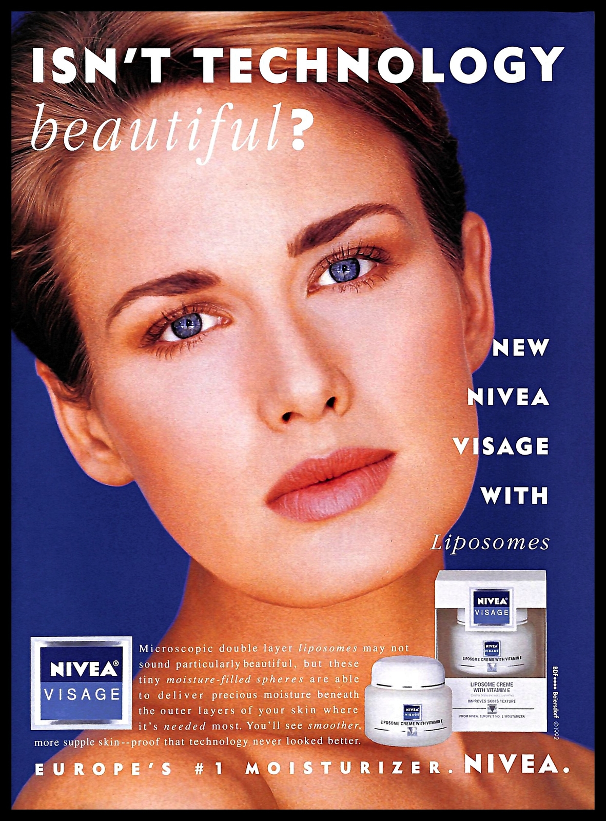 1993 Nivea Visage Creme Vintage PRINT ADVERTISEMENT Cosmetics Skin Care
