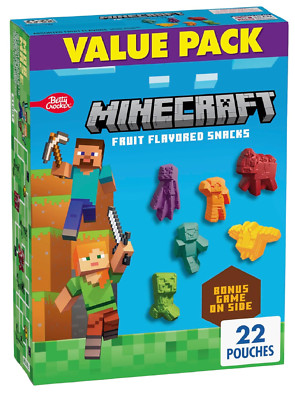Betty Crocker Minecraft Fruit Flavored Snacks 22 Count, 17.6 OZ