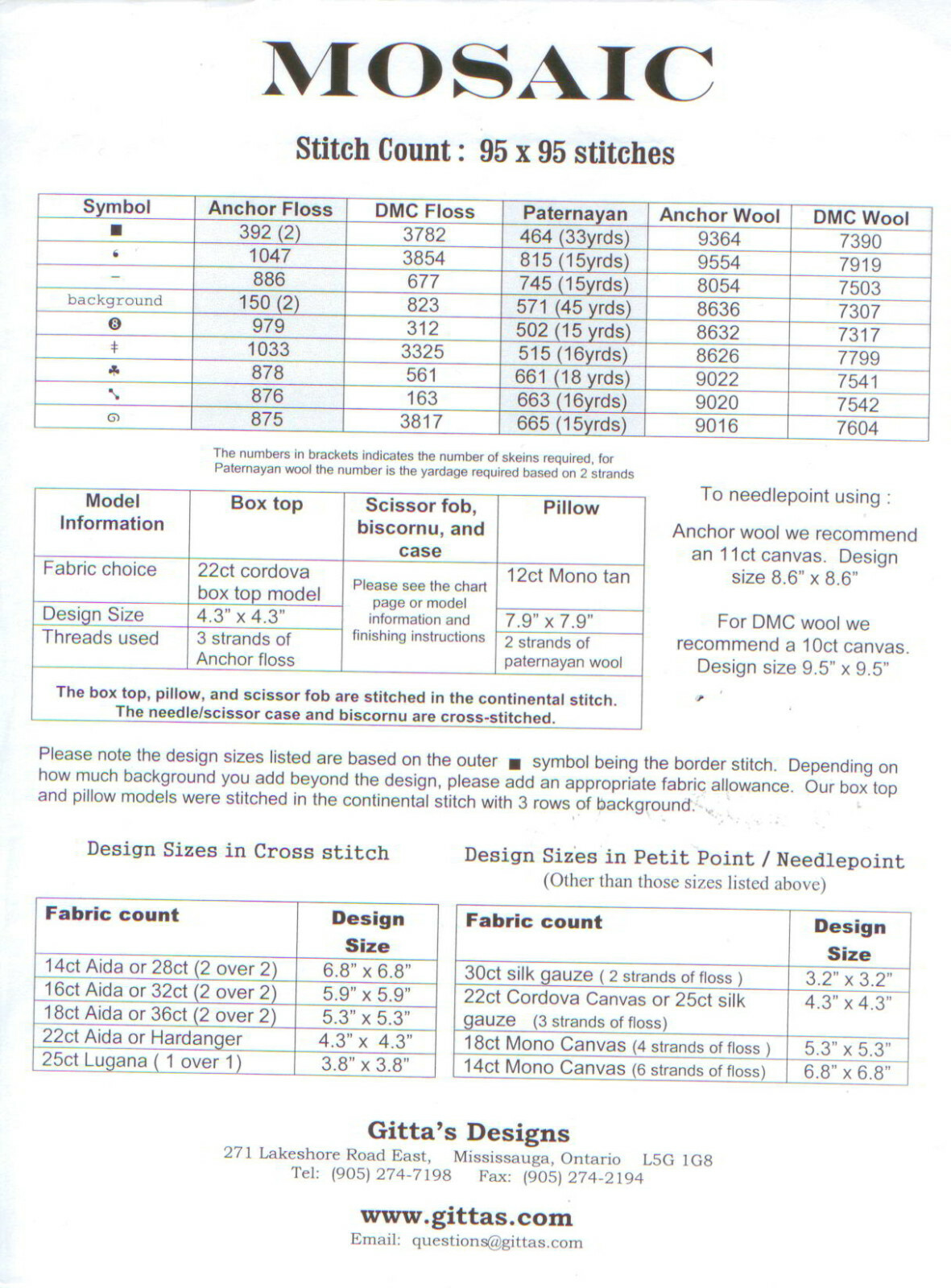 Pattern Kathrin Mosaic Cross Stitch