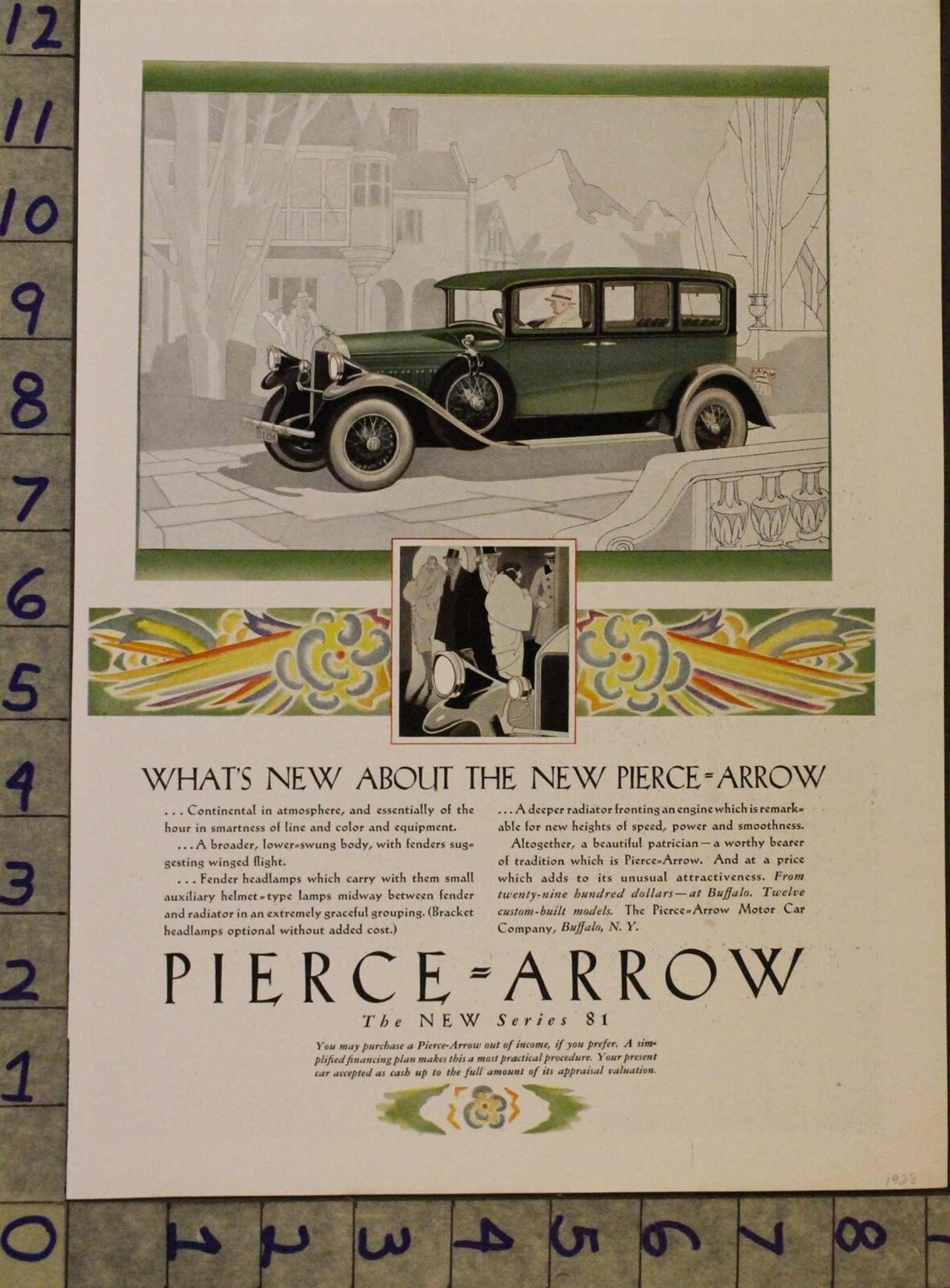 1928 Pierce Arrow Series 81 Sedan Luxury Wealth Buffalo Motor Car Auto Ad Un82 Ebay