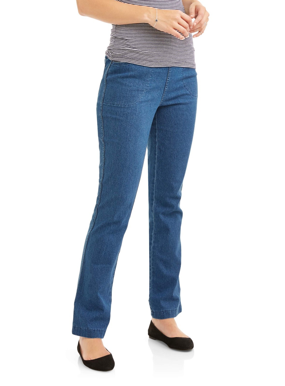 【Anyone more】[A/M] Living Back Pocket Bootcut Training PT RealSize Women's 4 Pocket Stretch Pull On Bootcut Relaxed