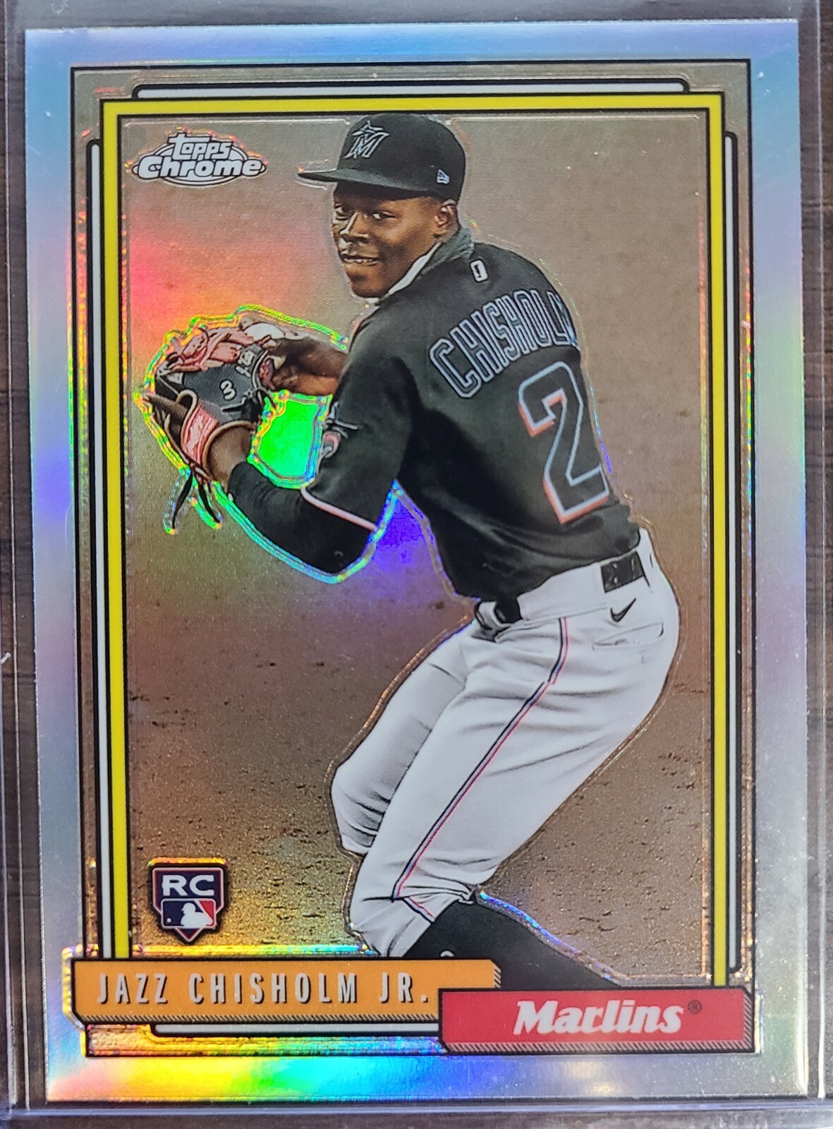 【ワンオーナー品】topps 2021 JAZZ CHISHOLM jr JAZZ CHISHOLM JR. RC 2021 TOPPS UPDATE SERIES CHROME TC92-26