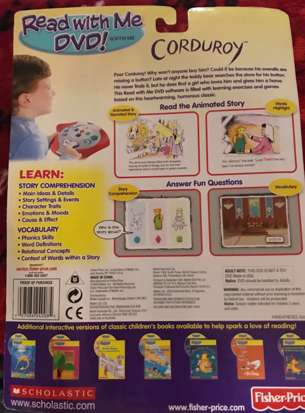 C13: Scholastic Read With Me DVD Corduroy