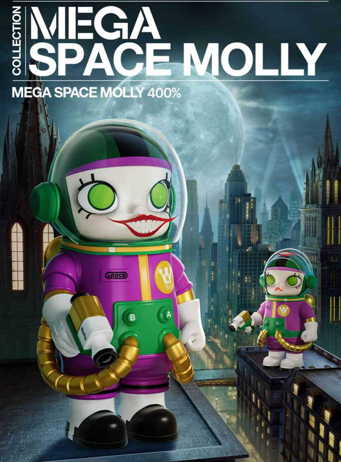 アメコミ POP MART MEGA SPACE MOLLY 400% JOKER Pop Mart] Mega Space Molly Joker 400% | eBay