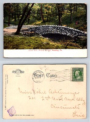 Stone Arch Mineral Springs Reading PA Postcard 1900s Achtermeyer UNCo