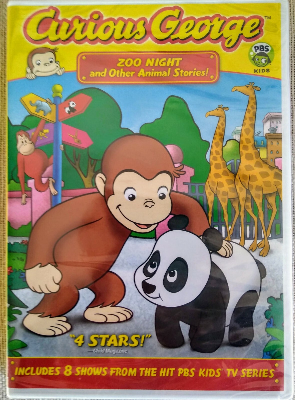 Curious George Zoo Night & Other Animal Stories DVD PBS Kids TV Series / NEW