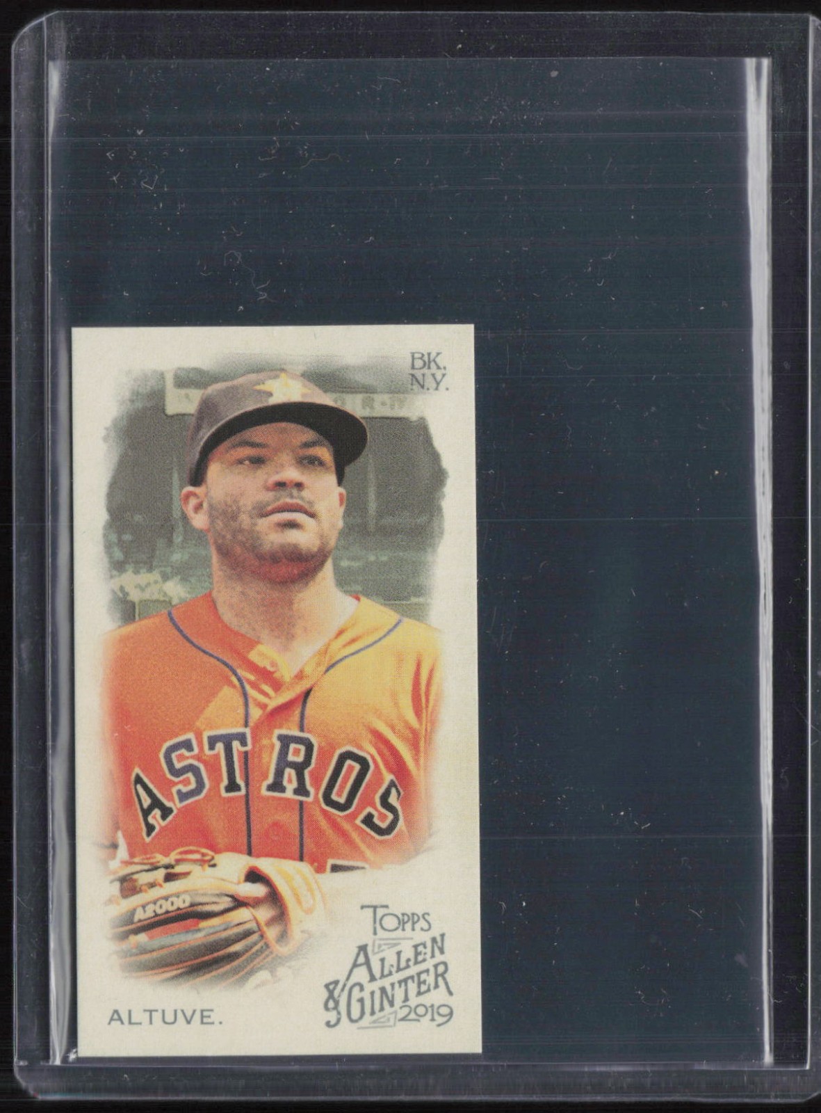 2019 Topps Allen & Ginter Mini Rip Card Insert #372 Jose Altuve