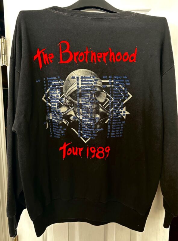 Vintage Bon Jovi 1989 Forever Brotherhood Tour Sweatshirt Size XL