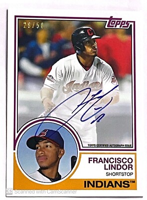 2018 Topps National Convention Cleveland VIP Francisco Lindor Auto 29/50
