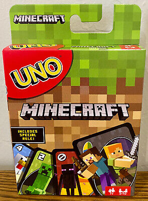 *** MINECRAFT UNO CARD GAME BY MATTEL 112 CARDS WITH SPECIAL RULE - NEW ***