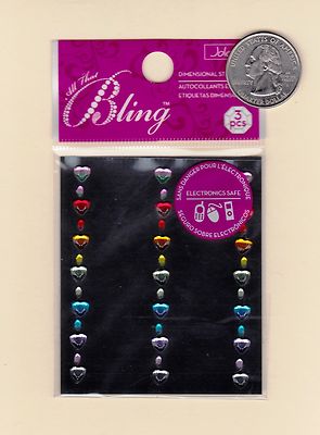 Jolee's Bling Stickers - Stars Heart Crown Fleur-Di-Lis Studs Borders- NIP