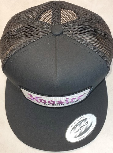 Hoosier Racing Tire Patch Yupoong Trucker Hat Classic 6006 Snapback Black/Black