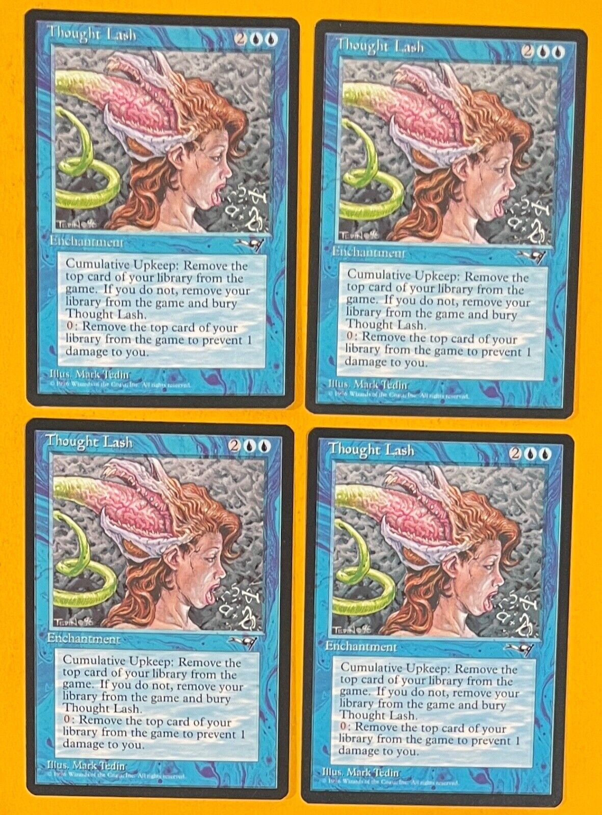 お得セット LASH THOUGHT MTG (x4) eBay | 009-998) (OldManMTG Alliances マジック：ザ・ギャザリング
