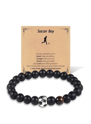 Soccer Bracelet Gifts for Teen Boys,Graduation Back to School Birthday  Adjust
