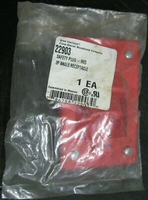 Brad Harrison 22903 Safety Plug- Red 2P Angle Receptacle