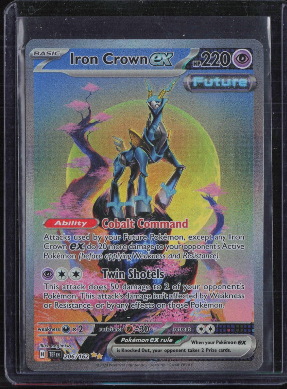 2024 Pokémon Basic Future Iron Crown EX 206/162