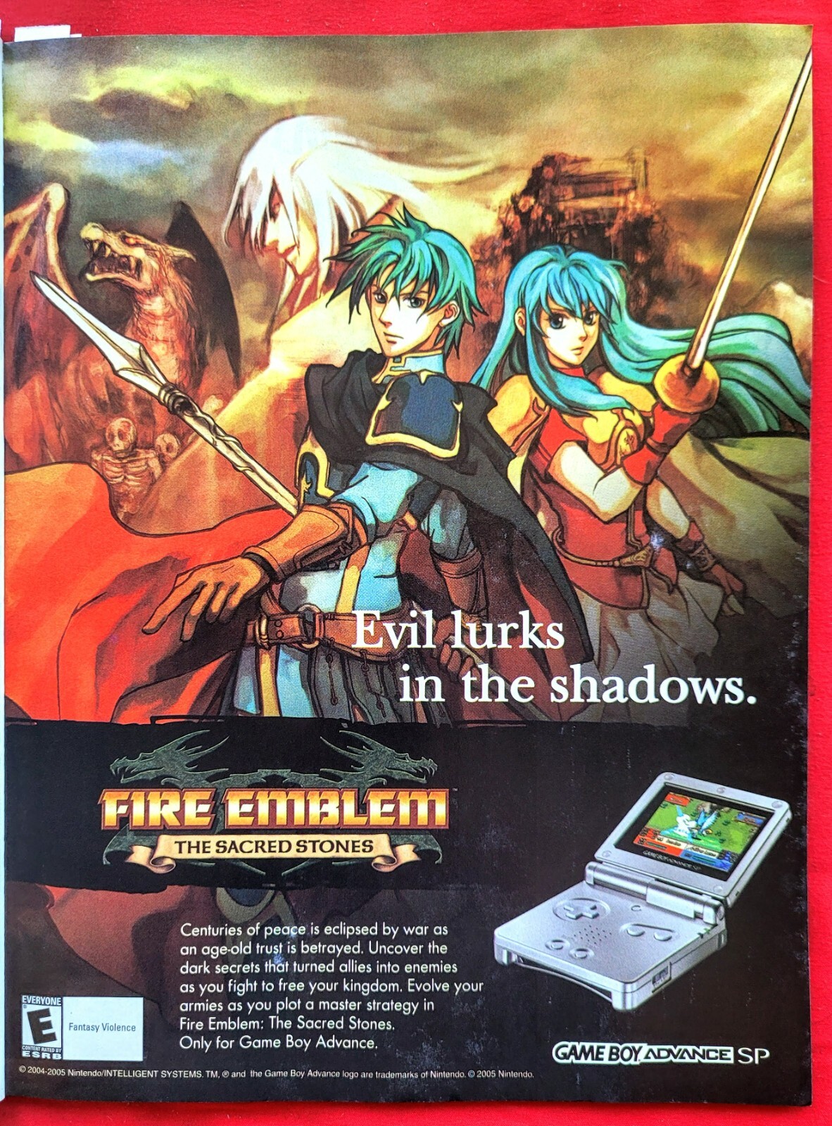 2005 FIRE EMBLEM Sacred Stones Game Boy Advance Video Game - Promo 