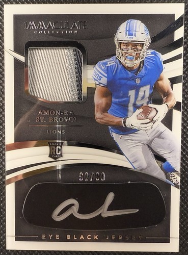 2021 Panini Immaculate Amon-Ra St. Brown Rookie Eye Black