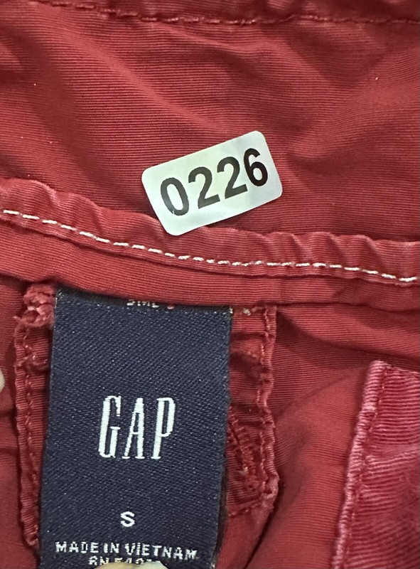 DESTROYED Vintage Y2K GAP Cargo Pants 32x32 ACTUAL Faded Red Nylon Rave Cyber