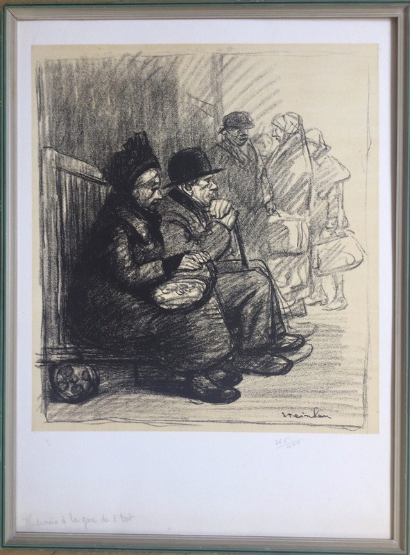 Steinlen 1859-1923 (DâAprÃ¨S).Verdunois Gare De LâEst.Litho.Sbd.54x39