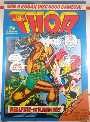    MIGHTY THOR #14 MARVEL COMICS UK 1983 CAPTAIN AMERICA THE AVENGERS DISNEY