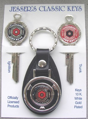 Vintage PACKARD White Gold Deluxe Classic Key Set 1939 1940
