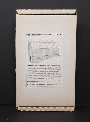 C.C. Crow, Old Virginia Horse Barn, Hydrocal Castings Building Kit, HO Scale