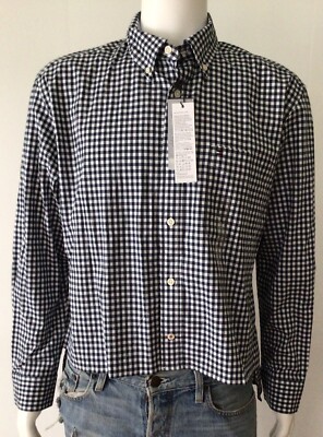 NEW TOMMY HILFIGER Adaptive Seated Checked Shirt w/Open Back Closure (Size L)