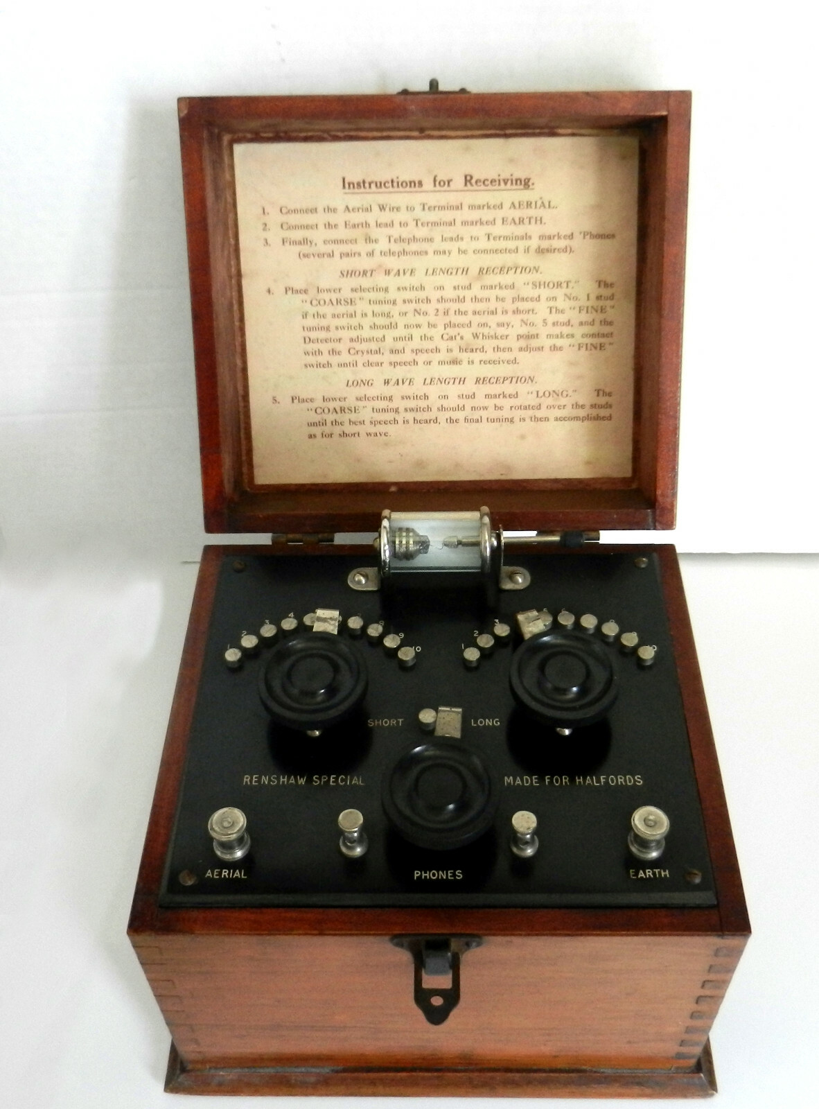 Crystal Cats Whisker Galena Wireless Set Radio Receiver Marconi Era Early 1920s のeBay公認海外通販｜セカイモン