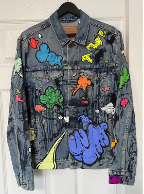 Levi s x Shun Sudo Hand Painted Art Denim Trucker Jacket