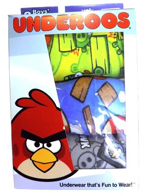 Комплект из 3 трусов-боксеров Angry Birds Underoos для мальчиков, размер 6