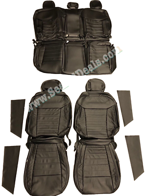 Black Leather Seat Factory Style Covers for 2019 2023 Ford Ranger