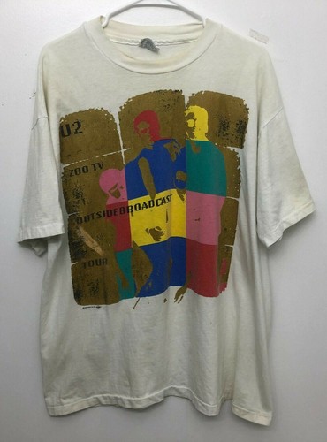 U2 ZOO TV Outside Broadcast Tour (Aug1992 RFK DC) Vintage Tee Shirt XL Pre Owned