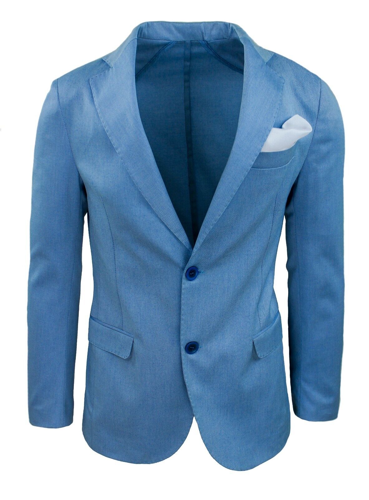 Giacca Blazer uomo Sartoriale blu chiaro slim fit elegante cerimonia made Italy