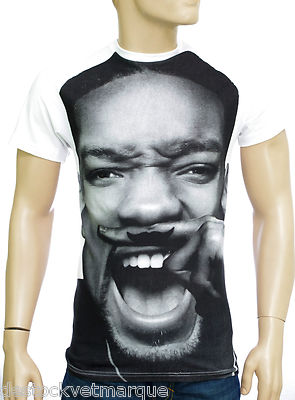 ELEVEN PARIS  WILL SMITH Tee shirt moustache homme Mowil blanc 14F1LT079