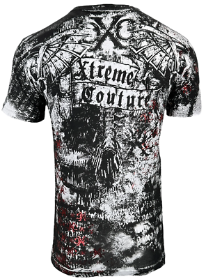 Xtreme Couture By Affliction Men's T-shirt Combatant Skull Biker S-5XL