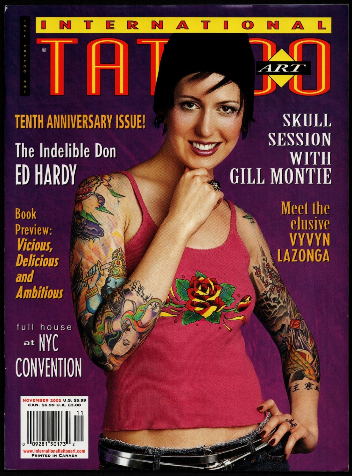 NOVEMBER 2002 INTERNATIONAL TATTOO ART MAGAZINE, ED HARDY NOVEMBER 2002 INTERNATIONAL TATTOO ART MAGAZINE, ED HARDY