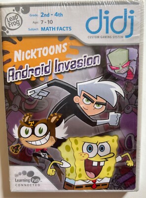 LeapFrog Didj Math Facts  2nd-4th Grade Nicktoons Android Invasion Spongebob New