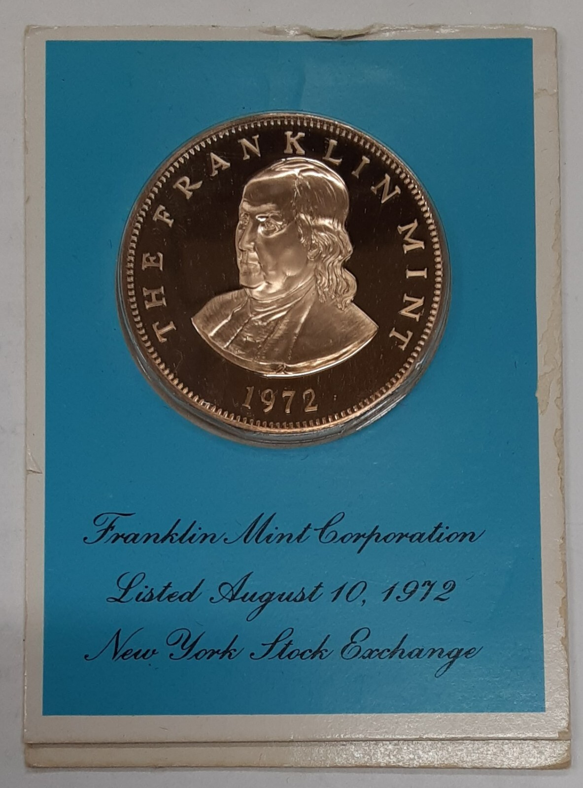 Franklin Mint 1972 Listing FM on the NY Stock Exchange