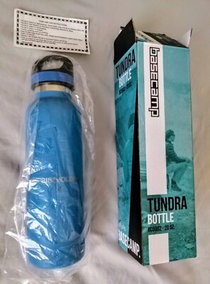 Basecamp Tundra Bottle blue 20oz stainless steel insulated w/ Enterprise design