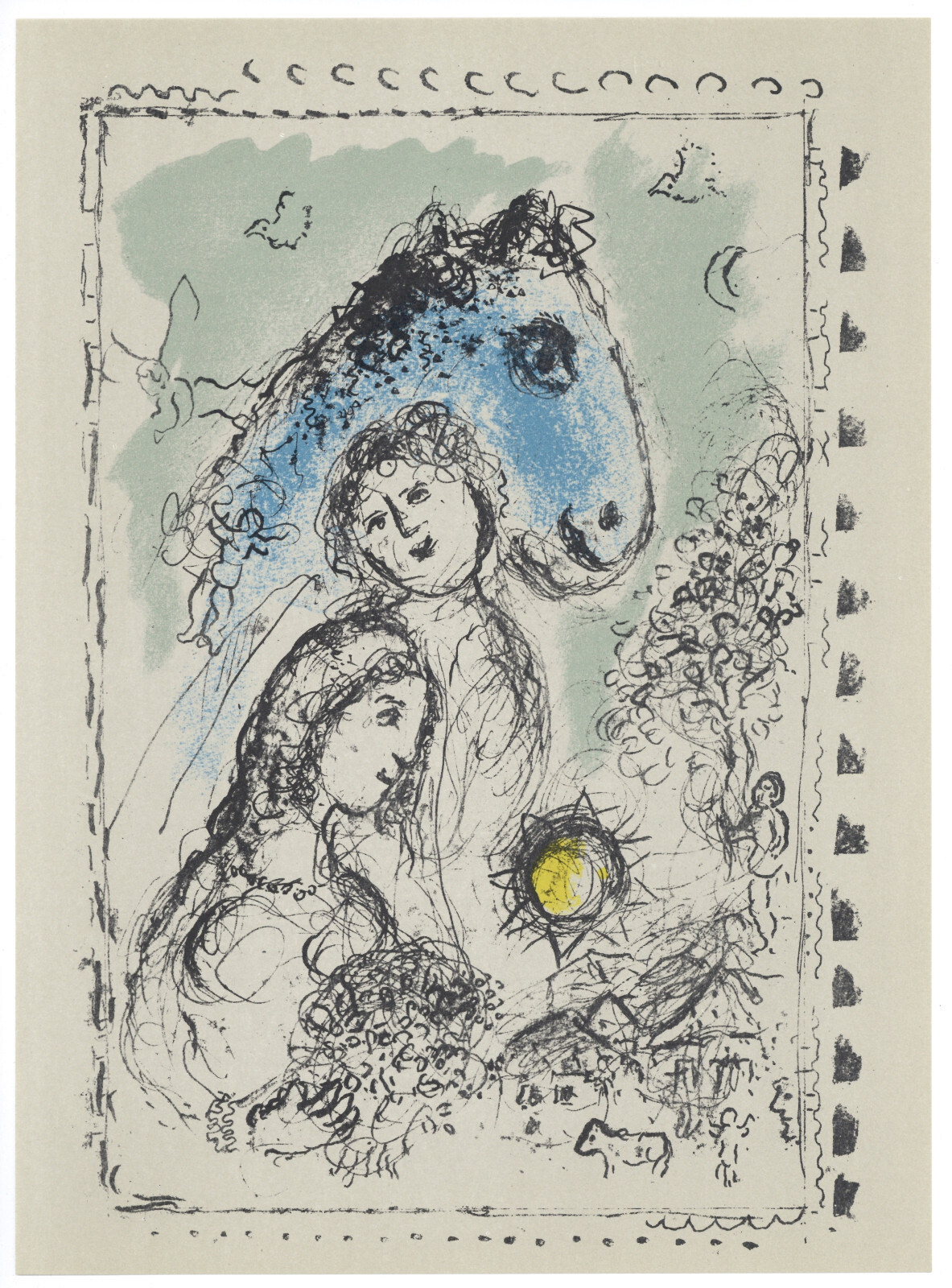 Marc Chagall Original Lithographie Bedruckt IN 1962 | eBay