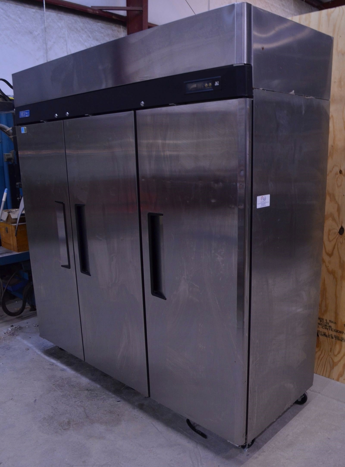 Turbo Air M3R72-3 3-Door Stainless Steel Cooler Reach Commercial Refrigerator